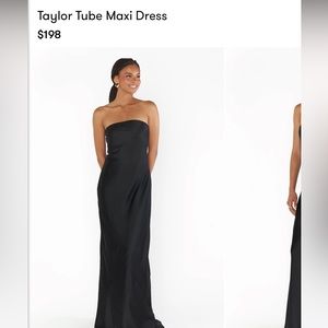 Show Me Your Mumu Taylor Tube Maxi Dress- Black Size 4
